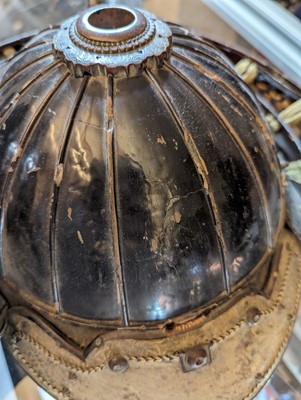 Lot 115 - A Japanese suji bachi kabuto (ridged helmet)