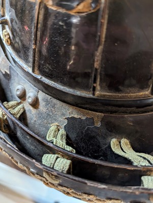 Lot 115 - A Japanese suji bachi kabuto (ridged helmet)