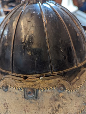 Lot 115 - A Japanese suji bachi kabuto (ridged helmet)