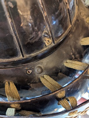 Lot 115 - A Japanese suji bachi kabuto (ridged helmet)