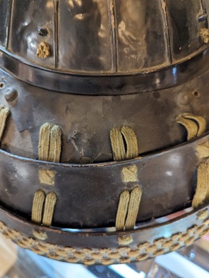 Lot 115 - A Japanese suji bachi kabuto (ridged helmet)
