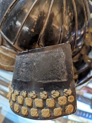 Lot 115 - A Japanese suji bachi kabuto (ridged helmet)