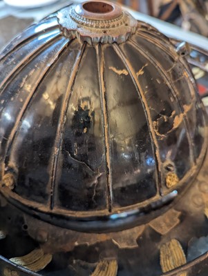 Lot 115 - A Japanese suji bachi kabuto (ridged helmet)