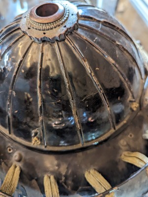 Lot 115 - A Japanese suji bachi kabuto (ridged helmet)