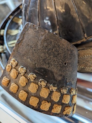 Lot 115 - A Japanese suji bachi kabuto (ridged helmet)