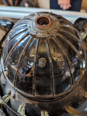 Lot 115 - A Japanese suji bachi kabuto (ridged helmet)