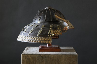 Lot 115 - A Japanese suji bachi kabuto (ridged helmet)