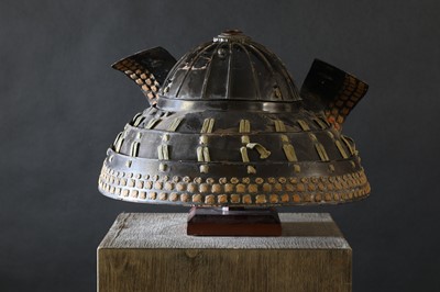 Lot 115 - A Japanese suji bachi kabuto (ridged helmet)
