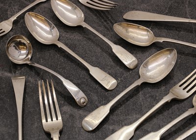Lot 10 - A collection of silver flatware