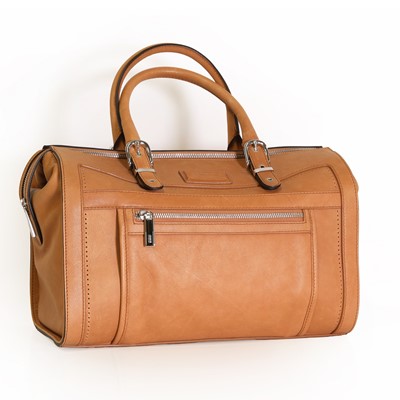 Lot 1573 - An Armani tan leather 'doctors' bag