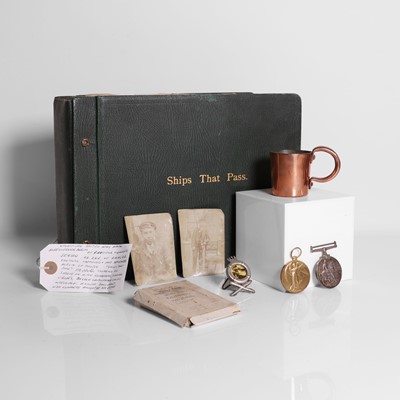 Lot 179 - A British First World War naval minesweeper album relating to Frederick Charles Jenson
