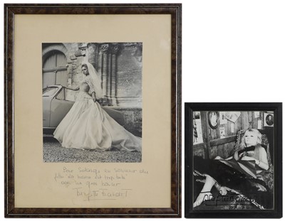Lot 304 - Two signed photographs of Brigitte Bardot