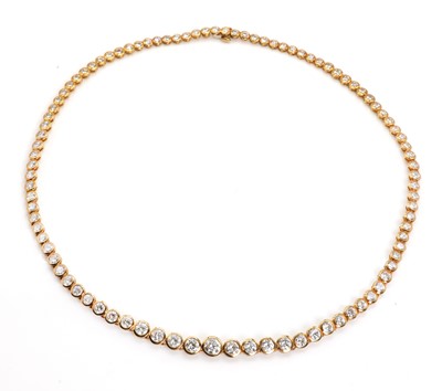 Lot 92 - A graduated diamond rivière necklace