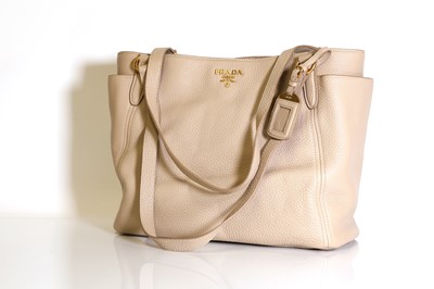 Lot 329 - A Prada cream leather tote