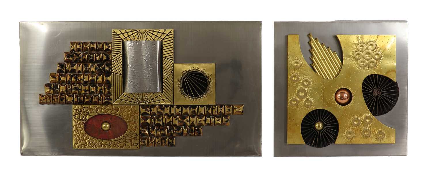 Lot 250 - An abstract metal wall plaque