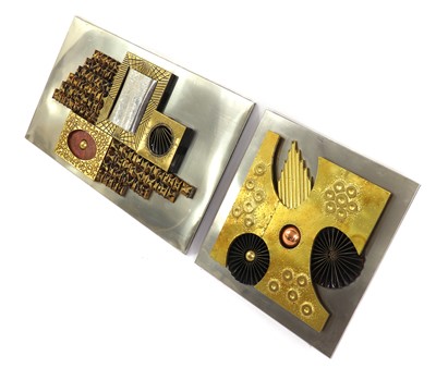 Lot 250 - An abstract metal wall plaque