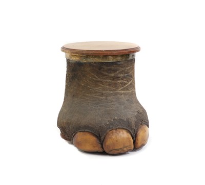 Lot 377 - A taxidermy elephant foot