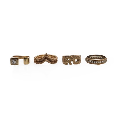 Lot 1287 - Four 9ct gold rings