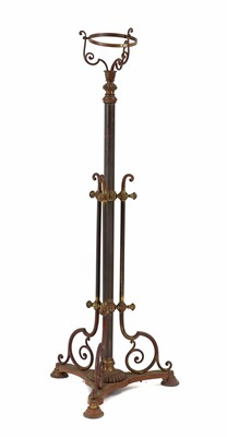 Lot 574 - An Edwardian metal standard lamp
