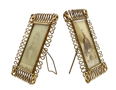 Lot 337 - A pair of brass photograph frames