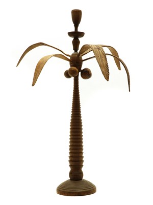 Lot 342 - A palmwood coconut tree centrepiece