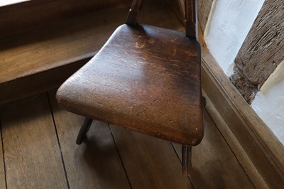 Lot 23 - A 'Granville' oak chair designed by E W Pugin