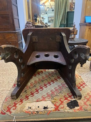 Lot 23 - A 'Granville' oak chair designed by E W Pugin