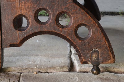 Lot 23 - A 'Granville' oak chair designed by E W Pugin