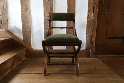 Lot 29 - A Gothic Revival oak side chair