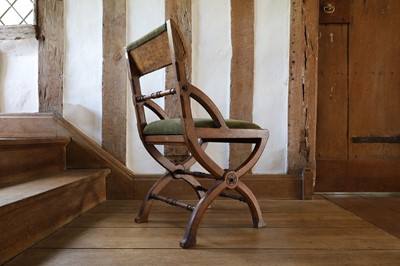 Lot 29 - A Gothic Revival oak side chair