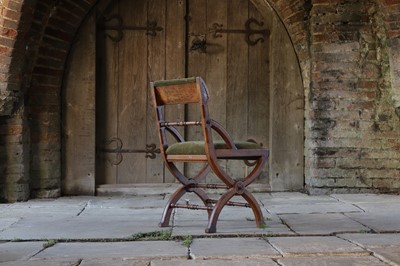 Lot 29 - A Gothic Revival oak side chair