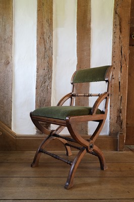 Lot 29 - A Gothic Revival oak side chair
