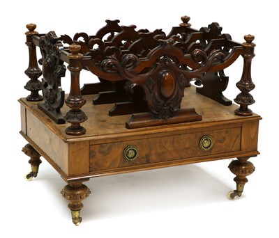 Lot 367 - A Victorian walnut canterbury