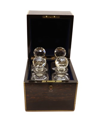 Lot 224 - A Victorian coromandel decanter box