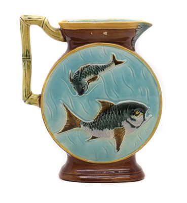 Lot 235 - A Joseph Holdcroft majolica moon flask