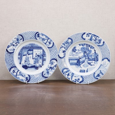 Lot 30 - Two Chinese blue and white plates
