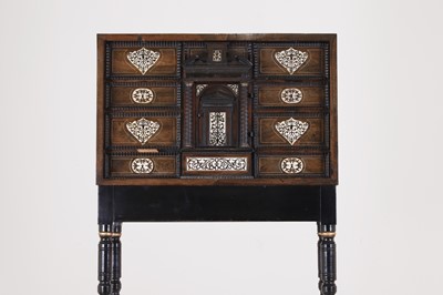 Lot 608 - A rosewood and ivory-inlaid cabinet