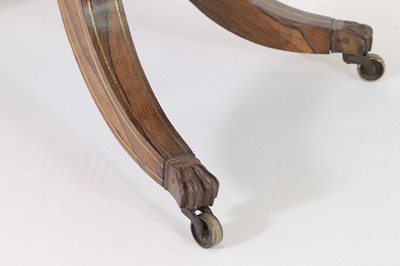 Lot 280 - A Regency rosewood and brass card table