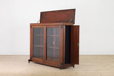 Lot 321 - A George IV mahogany double-fronted library bookcase
