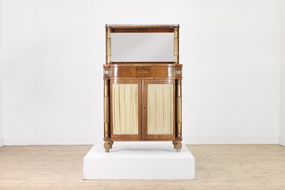 Lot 281 - A George IV rosewood, brass and parcel-gilt side cabinet