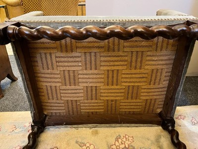 Lot 68 - A walnut elbow chair