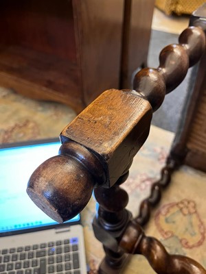 Lot 68 - A walnut elbow chair