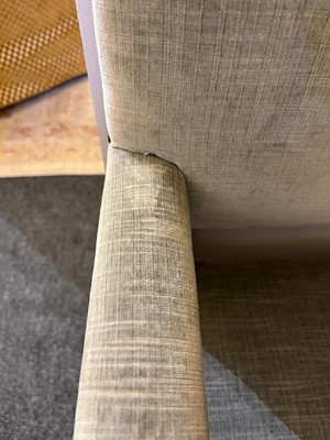 Lot 68 - A walnut elbow chair