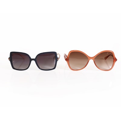Lot 1549 - A pair of Chloe butterfly sunglasses and a pair of Valentino sunglasses