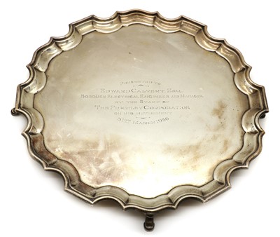 Lot 19 - A silver salver