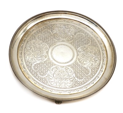 Lot 12 - A Victorian silver salver