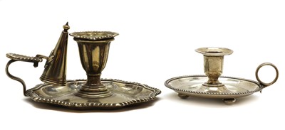 Lot 37 - A silver chamberstick