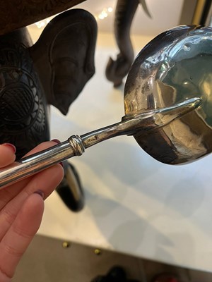 Lot 331 - A large Queen Anne silver anointing spoon