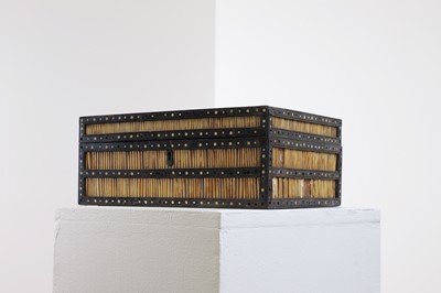 Lot 299 - A Sinhalese porcupine quill, ebony and ivory workbox