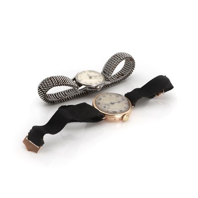 Lot 1448 - A ladies' stainless steel Omega mechanical watch and a 9ct gold ladies' strap watch